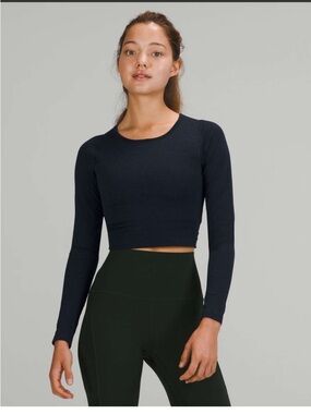 Lululemon Ebb to Street Long Sleeve True Navy